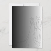 Trouwuitnodiging | Elegante Moderne Bruid & Bruide Kaart (Achterkant)