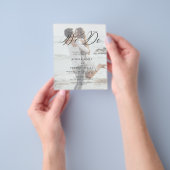 Trouwuitnodiging Flyer met laag budget (Hand)