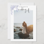 Trouwuitnodiging Foto Paarse Wisteria Save The Date (Voorkant)