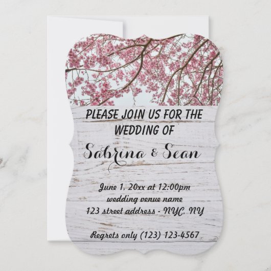 Trouwuitnodiging Geblende Half en Half Ontwerp Kaart (Voorkant)