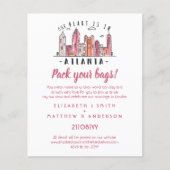 Trouwuitnodiging handgetekend ATLANTA silhouet (Voorkant)