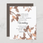 Trouwuitnodiging herfst herfstbladeren goedkoop (Voorkant / Achterkant)