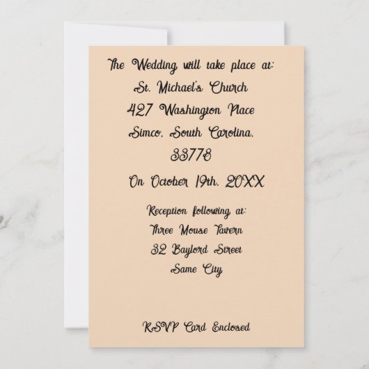 Trouwuitnodiging Herfst Tree & Butterflies Kaart (Achterkant)