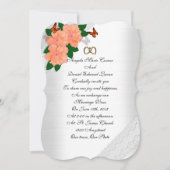 Trouwuitnodiging hibiscus en vlinders kaart (Voorkant)