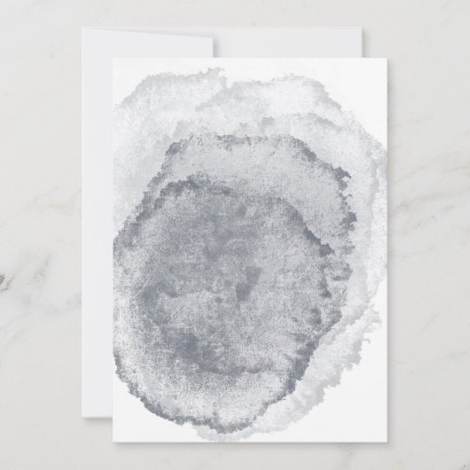 Trouwuitnodiging in effen middernachtblauw kaart (Voorkant)