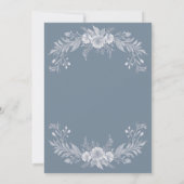 Trouwuitnodiging in Franse elegante stijl in wit Kaart (Achterkant)