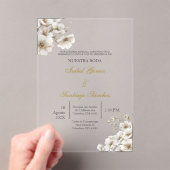 Trouwuitnodiging in het Spaans Acryl Uitnodigingen (Insitu (Draagbaar))