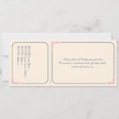 Trouwuitnodiging in Navy en Roze met RSVP kaartje Kaart (Achterkant)