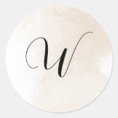 Trouwuitnodiging Initiaal Stickers (Voorkant)