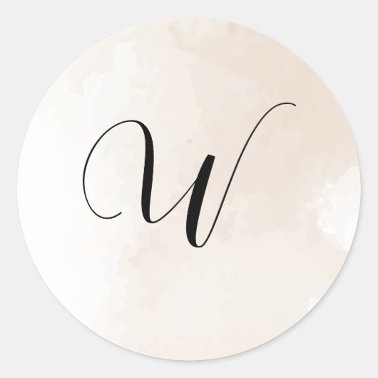 Trouwuitnodiging Initiaal Stickers (Voorkant)