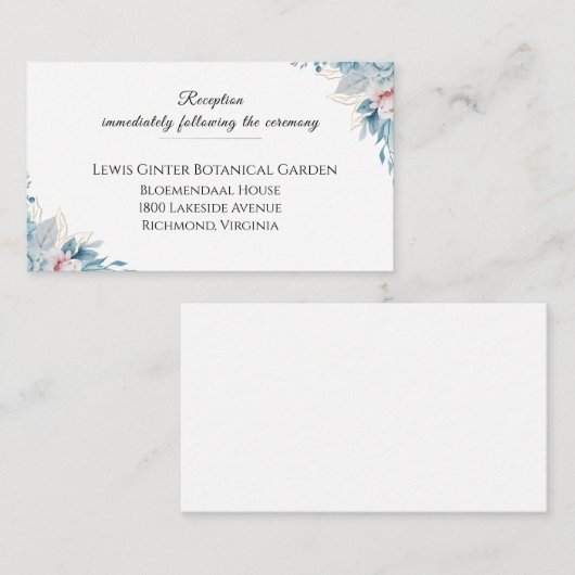 Trouwuitnodiging invoegen Kaart - Receptie (Voorkant / Achterkant)