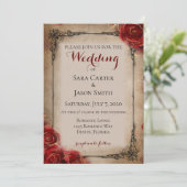 trouwuitnodiging kaart (Staand voorkant)