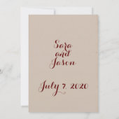 trouwuitnodiging kaart (Achterkant)