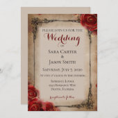 trouwuitnodiging kaart (Voorkant / Achterkant)