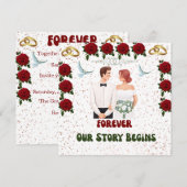 Trouwuitnodiging Kaart (Voorkant / Achterkant)