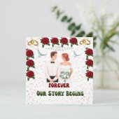 Trouwuitnodiging Kaart (Staand voorkant)