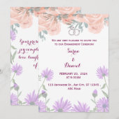 Trouwuitnodiging Kaart (Voorkant / Achterkant)