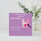 trouwuitnodiging kaart (Staand voorkant)