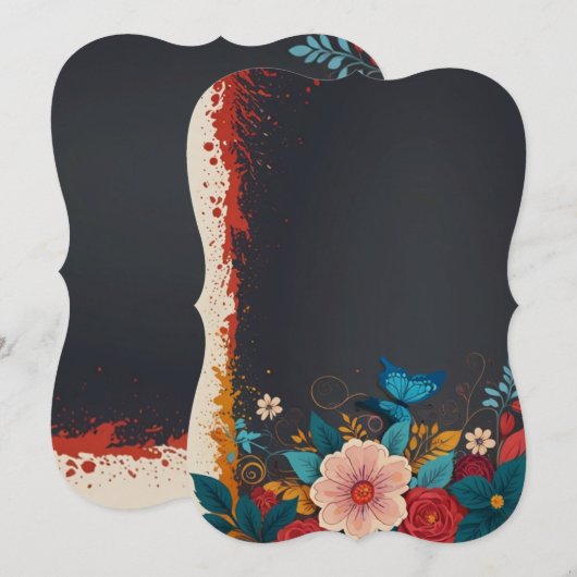 TrouwUitnodiging Kaart (Voorkant / Achterkant)