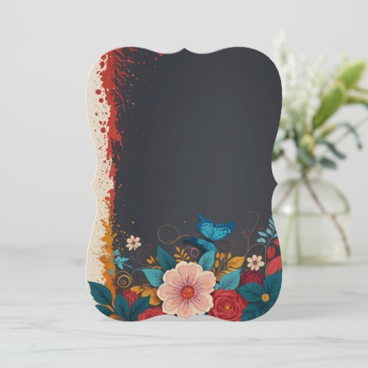 TrouwUitnodiging Kaart (Staand voorkant)