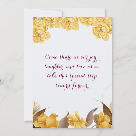 Trouwuitnodiging Kaart (Achterkant)