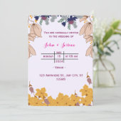 Trouwuitnodiging Kaart (Staand voorkant)