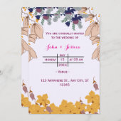 Trouwuitnodiging Kaart (Voorkant / Achterkant)