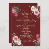 trouwuitnodiging kaart (Voorkant / Achterkant)