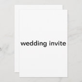 trouwuitnodiging kaart (Voorkant / Achterkant)