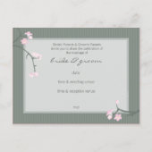 TROUWUITNODIGING:: kersenbloesem Uitnodiging Briefkaart (Achterkant)