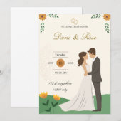 Trouwuitnodiging Koel afbeelding Kaart (Voorkant / Achterkant)