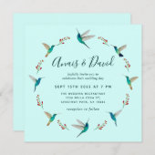 Trouwuitnodiging Kolibrie Aankondiging (Voorkant / Achterkant)