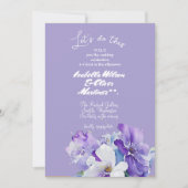 Trouwuitnodiging Lavendel Colorfloral Kaart (Voorkant)