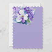 Trouwuitnodiging Lavendel Colorfloral Kaart (Achterkant)