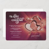 Trouwuitnodiging Love and Cherish Aankondiging (Voorkant / Achterkant)