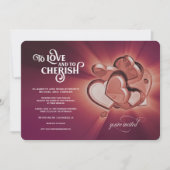 Trouwuitnodiging Love and Cherish Aankondiging (Voorkant)