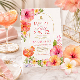 Trouwuitnodiging Love at First Spritz Bruidsfeest Kaart