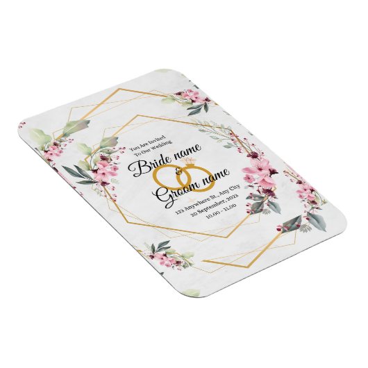 trouwuitnodiging magneet (Rechterzijde)