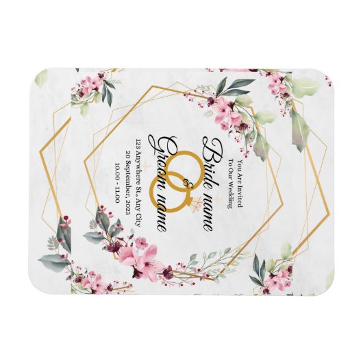 trouwuitnodiging magneet (Horizontaal)