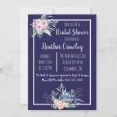 Trouwuitnodiging met bloemendesign en Blauwe Gaai Kaart (Voorkant)