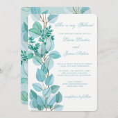 Trouwuitnodiging met bloesem kaart (Voorkant / Achterkant)