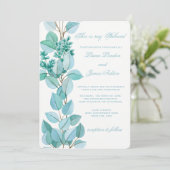 Trouwuitnodiging met bloesem kaart (Staand voorkant)