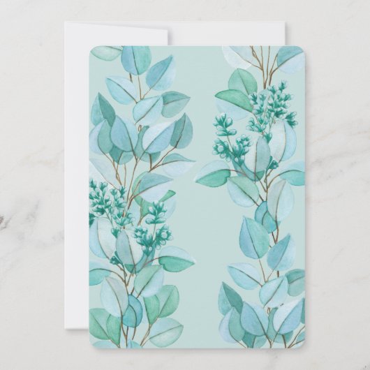 Trouwuitnodiging met bloesem kaart (Achterkant)