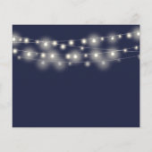 Trouwuitnodiging met budget navyblauwe details en  (Achterkant)