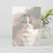 Trouwuitnodiging met eigen foto uploaden kaart (Staand voorkant)