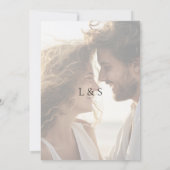 Trouwuitnodiging met eigen foto uploaden kaart (Achterkant)