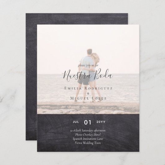 Trouwuitnodiging met Foto-overlay