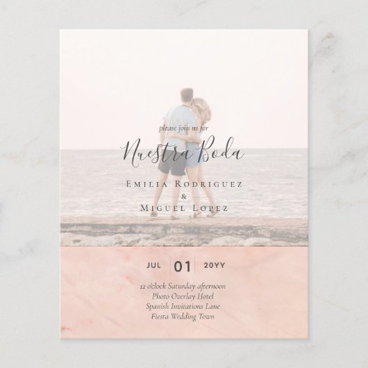 Trouwuitnodiging met Foto-overlay Flyer (Voorkant)