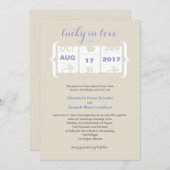 Trouwuitnodiging met fruitautomaat kaart (Voorkant / Achterkant)