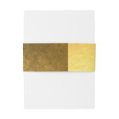 Trouwuitnodiging met gouden folie buikband uitnodigingen wikkel (Achterkant Voorbeeld)